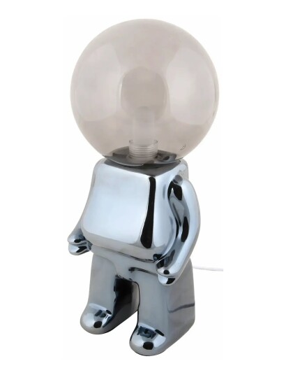 Leitmotiv Table Lamp Ross Led Silver H27CM Leitmotiv Table Lamp Ross Led Silver H27CM