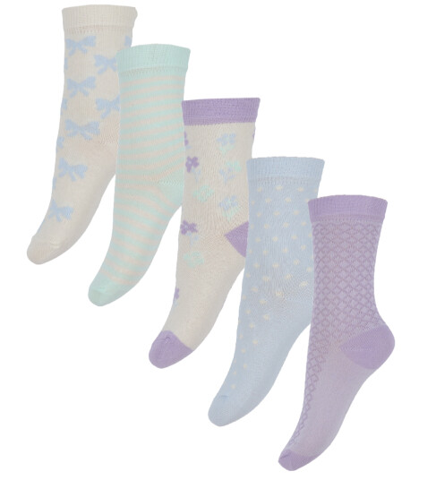 Minymo Sokker 5 pack Lavender Minymo 31/34 Sokker Blå Grønn Hvit Lilla 31 34