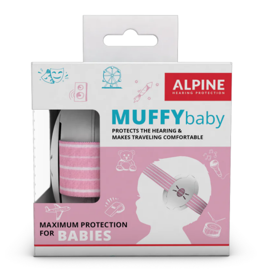 Alpine Hearing Protection Muffy Baby Rosa