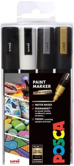 Uni Tusj Uni Posca PC-5M 4 Farger