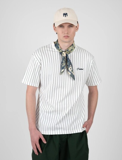 Prohibited Pinstripe Tee White XL x 76