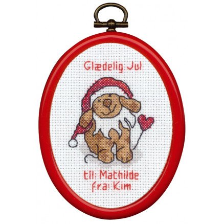 Permin Broderisett Alvehund med ramme 7x9cm