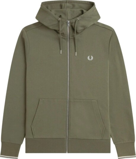 Fred Perry Hooded Zip Sweatshirt Khaki green S