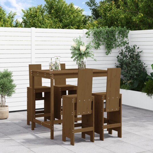  Hagebarsett 5 deler honningbrun heltre furu 3157778