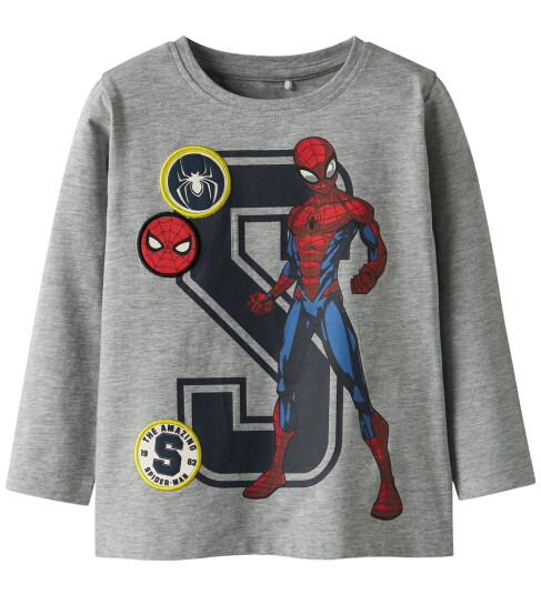 Name It Grey Melange Nmmdeep Spider Ls Nreg Topp Box Noos Mar 116 Name It Grey Melange Nmmdeep Spider Ls Nreg Topp Box Noos Mar 116