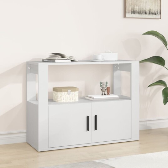 vidaXL Skjenk hvit 80x30x60 cm konstruert tre vidaXL Skjenk hvit 80x30x60 cm konstruert tre