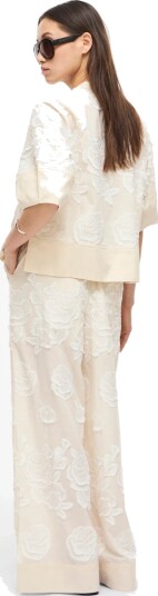 ROUGE EDIT Rouzoella Hw Wf F/L Trouser   Cream   38