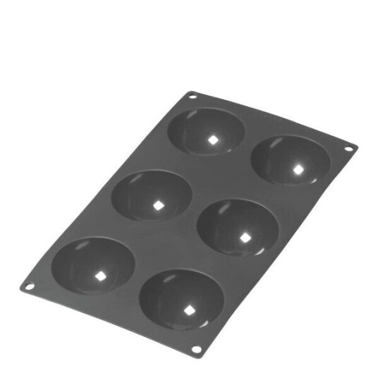 Lékué   Silikonform halvkule 6 hull svart