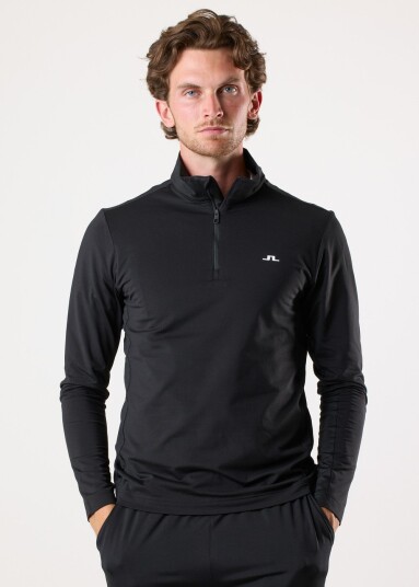 J.lindeberg Luke Quarter Zip Mid Layer Black L Sweatshirts