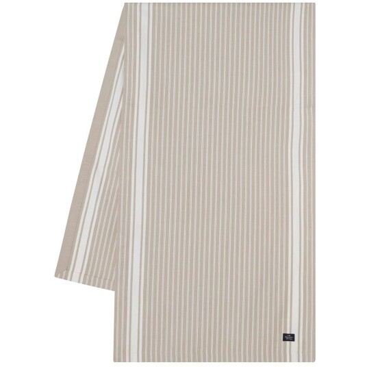 Lexington Icons Striped Organic Cotton Oxford Bordløper 50x250 cm Hvit / Beige Lexington Icons Striped Organic Cotton Oxford Bordløper 50x250 cm Hvit / Beige