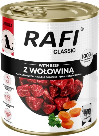 Rafi Våtfôr Dog Classic Okse 12 X 800 G