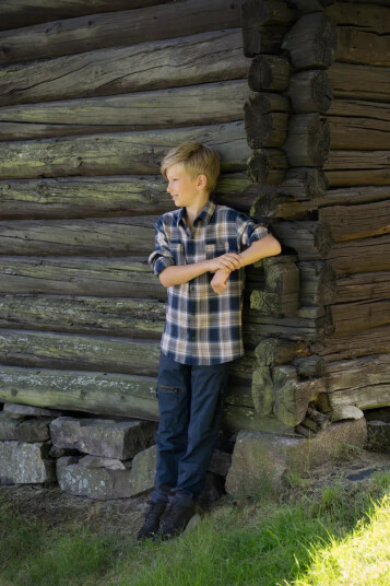 Salto Alvin Flanellskjorte Blå Rutet (14 år)