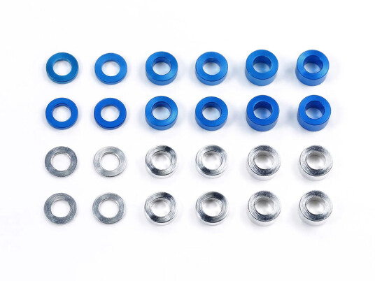 Tamiya 53539 Avstandsstykke-sett til RC-bil aluminium 5,5mm