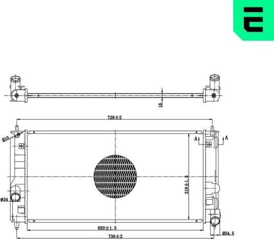 ERA 673568 Radiator motorkjøling ERA 673568 Radiator motorkjøling