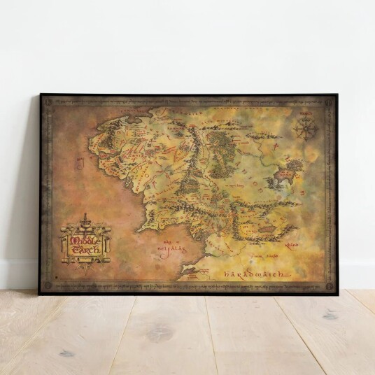 Ringenes Herre Plakat Middle Earth    91,5 x 61 cm