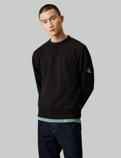 Calvin Klein Jeans Badge Crew Neck - Black - XS