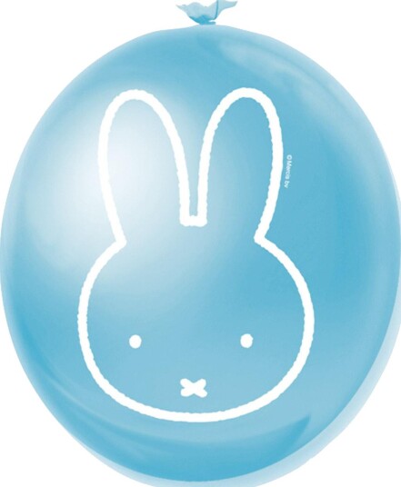 Haza Miffy Ballonger 30 cm Blå 6 stk Haza Miffy Ballonger 30 cm Blå 6 stk