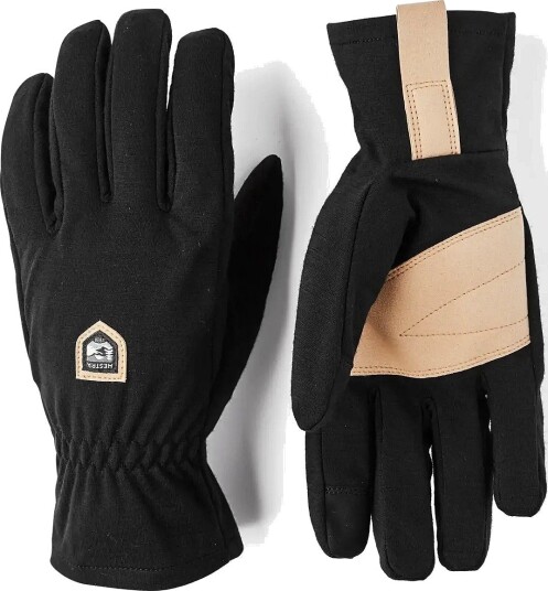 Hestra Windwool Merino Liner   5 Finger   BLACK   10