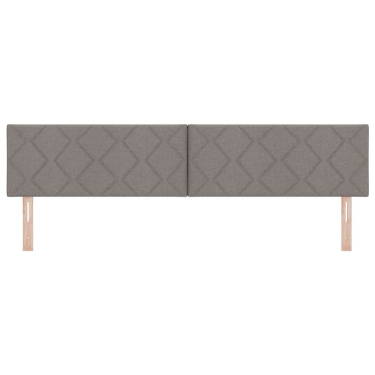 Sengegavl med diamantblokker design Taupe 200 cm stoff