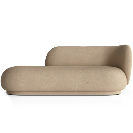Ferm Living Rico Brushed Divan Høyre Sand Ferm Living Rico Brushed Divan Høyre Sand