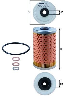 Oljefilter KNECHT OX 34D