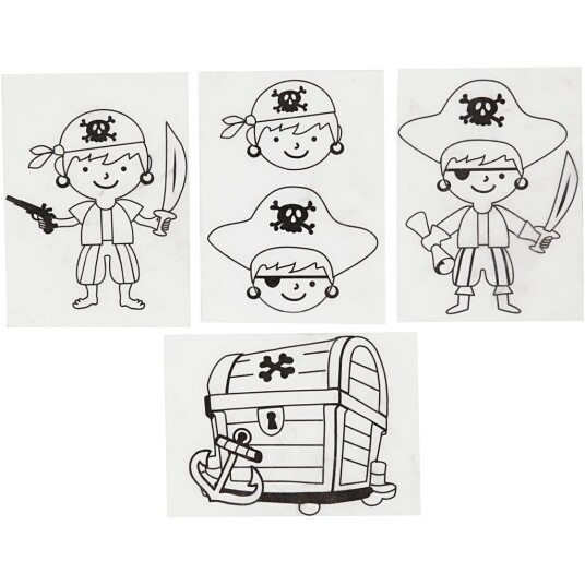 Creativ Company Krympeplast m. motiver Pirater 4 ark Creativ Company Krympeplast m. motiver Pirater 4 ark