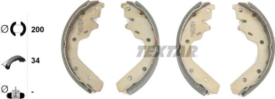 Bremsesko sett TEXTAR 91063800 Bremsesko sett TEXTAR 91063800