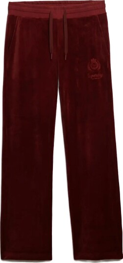 Superdry Country Club Velour Jogger   STANTON RED   14