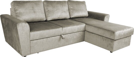 Hjørnesovesofa Tjörnö fløyel beige fløyel