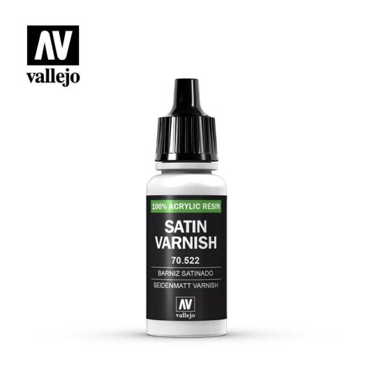 Vallejo Satinlakk 17 ml for Modellbygging, Gjennomsiktig, Semi-Blank