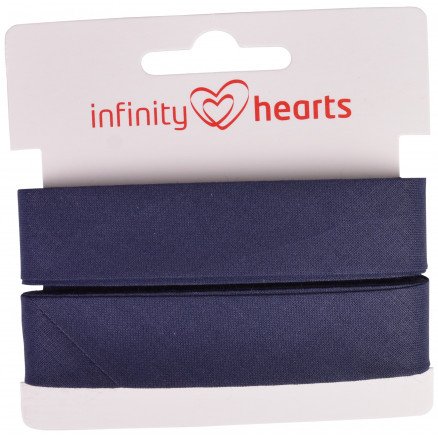 Infinity Hearts Skråbånd Bomull 40/20mm 12 Marineblå 5m