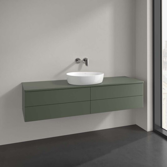 Villeroy & Boch Antao Servantskap med 4 skuffer 160x50x36 cm u/lys Grønn Matt Villeroy & Boch Antao Servantskap med 4 skuffer 160x50x36 cm u/lys Grønn Matt