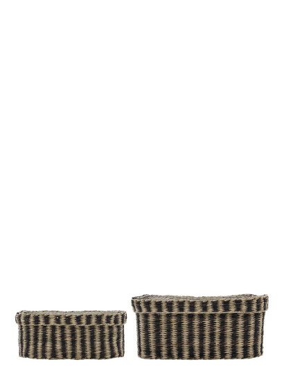 house doctor Box, Hdshoo, Brown Stripe - Brown - 35X27X15CM