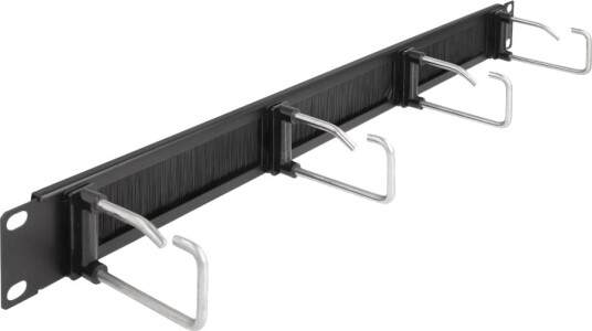 Delock Styringspanel For Rackkabler Med Børste With 4 Metal Hooks Svart 1U 19" 66920