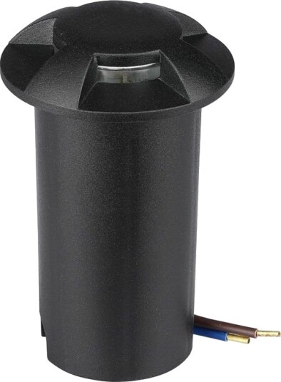 1W LED nedgravingsspot 6400K sort 12V Kulør : Kald