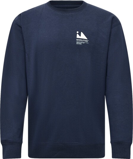Revolution Printed Crewneck NAVY S Revolution Printed Crewneck NAVY S