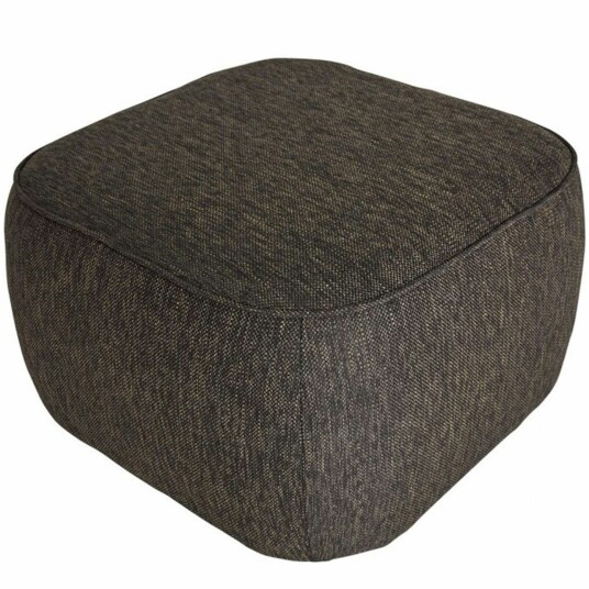 Hübsch Cube Puff Brun