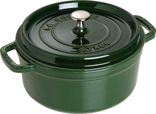 Staub Rund Gryte 26 cm 5,2 liter Basilikumgrønn 1721250-02-0 1721250-06-0