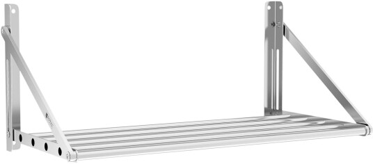 Royal Catering Vegghylle sammenleggbar bardesign 80 x 45 cm 40 kg rustfritt stål 10011727