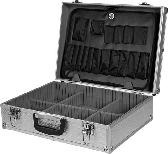 Topex Verktøykoffert 79R220 I Aluminium 2 Låser, 45 × 15 × 32 cm Topex Verktøykoffert 79R220 I Aluminium 2 Låser, 45 × 15 × 32 cm