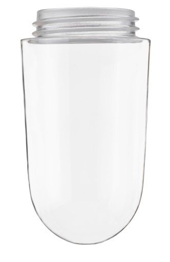 Stabilt glass Ø100 mm, H160 mm, gjenger 84,5 mm, klart