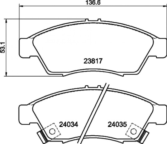Bremseklosser HELLA 8DB 355 011 081