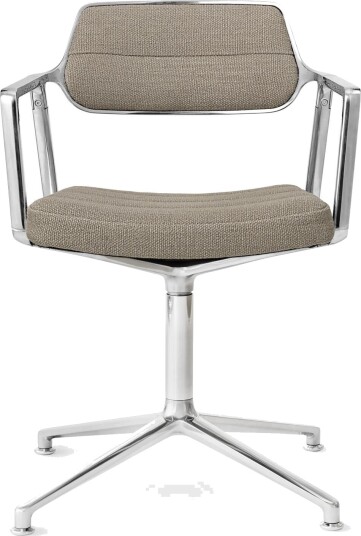 Vipp 453 Svingstol med Gulvglidere Aluminium/ Mørk Sand Tekstil