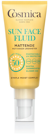 Cosmica Solkrem Ansikt SPF50+ uparfymert 40 ml