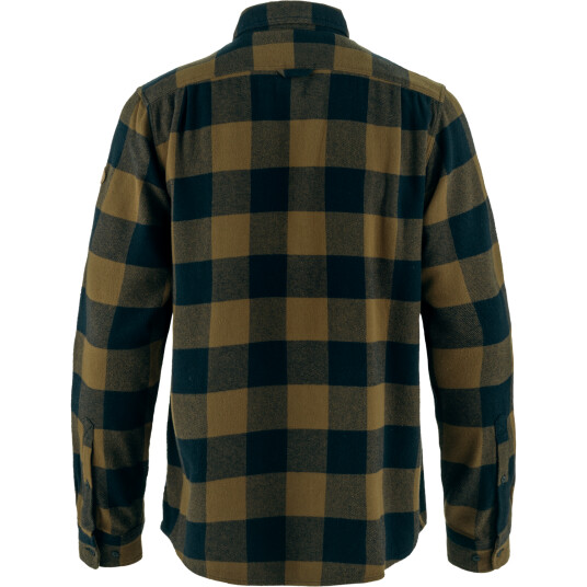 Fjellreven Men's Övik Heavy Flannel Shirt Wood Brown-dark Navy S