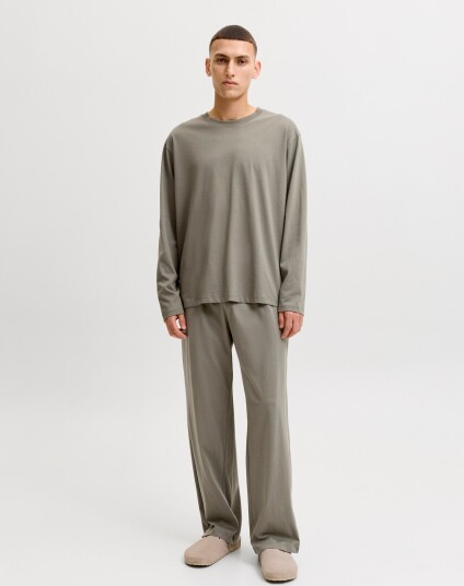Jack & Jones Jacalfred Ls Tee And Pants Set W Khaki green XXL