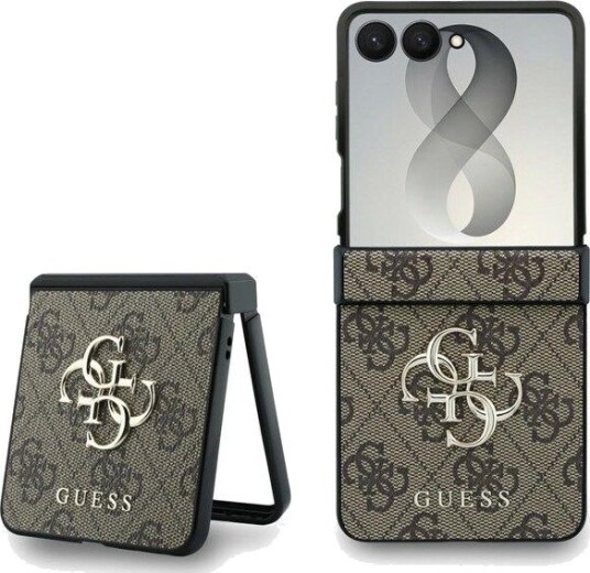 GUESS Big 4G Logo Case for Samsung Galaxy Z Flip 8 - Brown