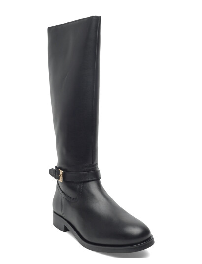 Tommy Hilfiger Th Buckle Riding Lthr Long Boot - Black - 37 Tommy Hilfiger Th Buckle Riding Lthr Long Boot - Black - 37