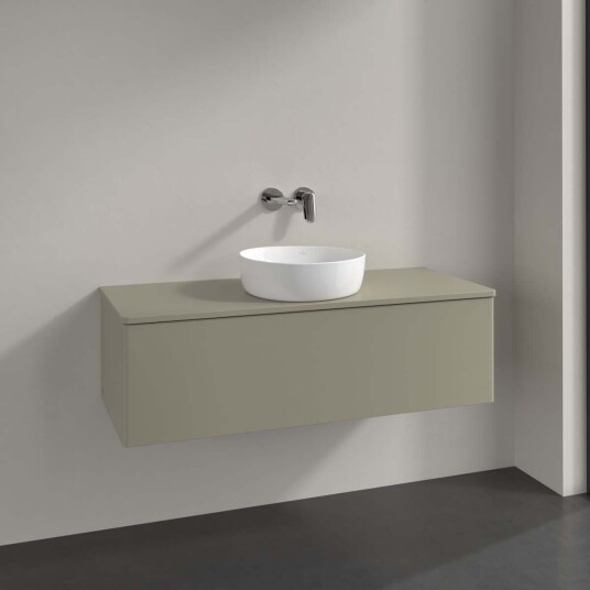 Villeroy & Boch  Antao Servantskap med 1 skuff 120x50x36 cm u/lys Steingrå Matt