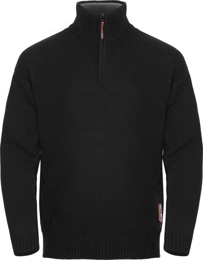 Gridarmor Men's Snøkrystall Solid Half Zip Ullgenser Black Beauty S Gridarmor Men's Snøkrystall Solid Half Zip Ullgenser Black Beauty S